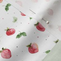 Strawberry//Sweetest Berry in the Patch - Wholecloth Cheater Quilt