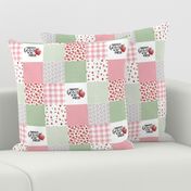 3 inch Strawberry//Sweetest Berry in the Patch - Wholecloth Cheater Quilt