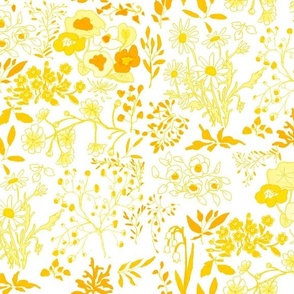 small flower pattern yellow