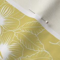 Hibiscus Ouline Yellow by DEINKI Medium Scale
