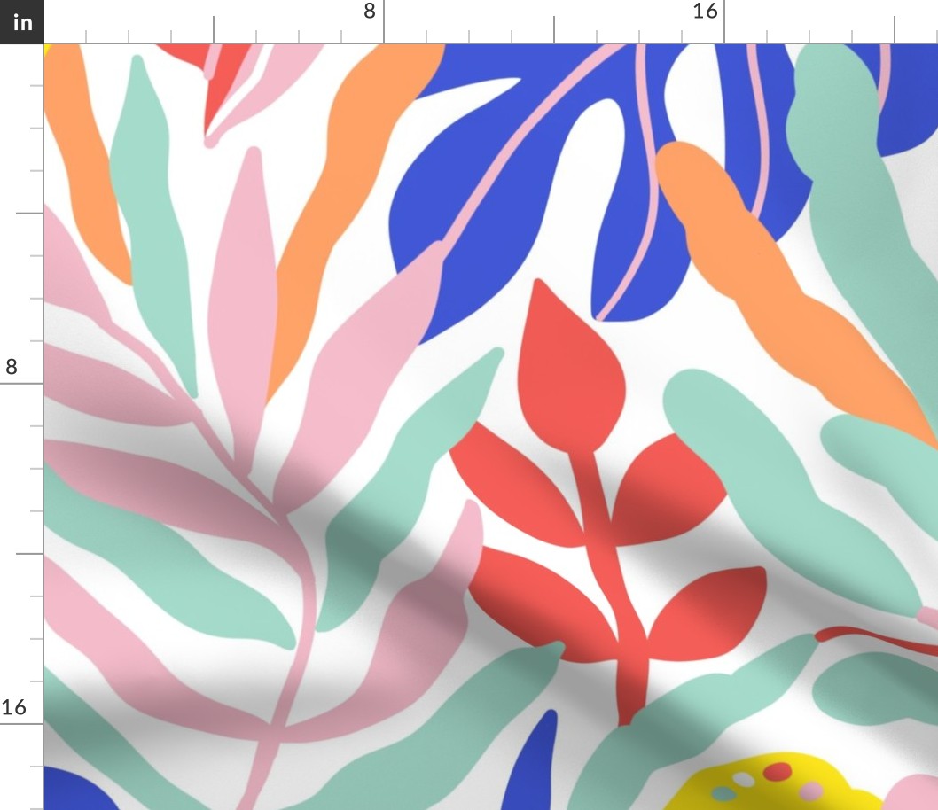 Big Summer tropical leaves pattern