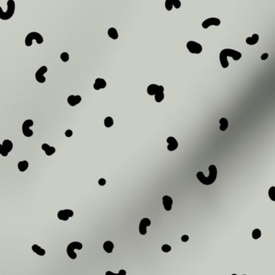 Wild spots abstract leopard spots and cheetah print pastel mist green black