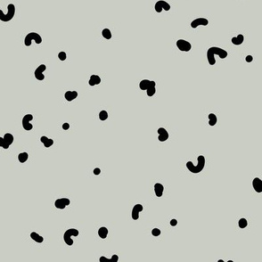 Wild spots abstract leopard spots and cheetah print pastel mist green black