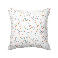 Retro terrazzo little spots and speckles in multi color trendy marble nursery texture orange red mint blue