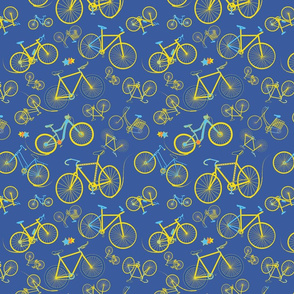 I love bike blue and gold