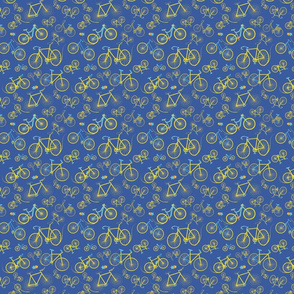 I love bikes blue and gold smaller