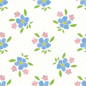 Mary's Pink Blue Forget-Me-Not Flower Bouquets