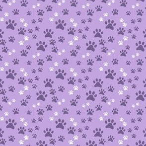 Purple Pawprints Tiny Lavender