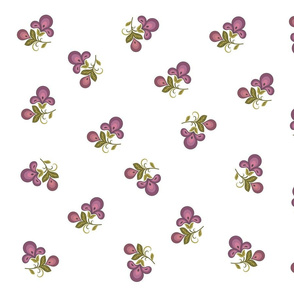 Purple Flowers white 02