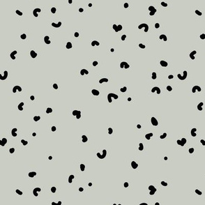 Wild spots abstract leopard spots and cheetah print mist green black
