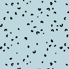 Wild spots abstract leopard spots and cheetah print soft blue black