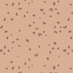 Wild spots abstract leopard spots and cheetah print coral blush terracotta chocolate
