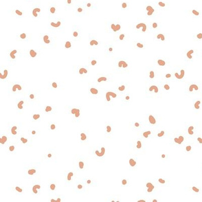 Wild spots abstract leopard spots and cheetah print coral peach on white