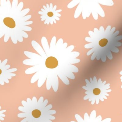 Daisies on Blush Pink