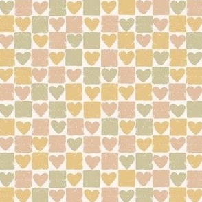 checkered Hearts- pastels