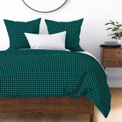 Gingham Pattern - Deep Turquoise and Black