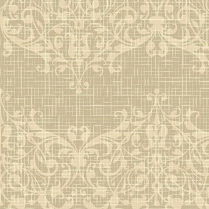 floral burlap pattern