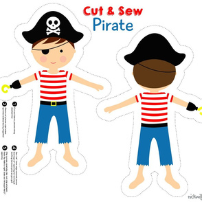 Cut and Sew Pirate Doll Brunette -24