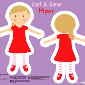 Cut and Sew Girl Doll Piper