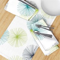 Dandelions M+M Confetti Teal Lime by Friztin