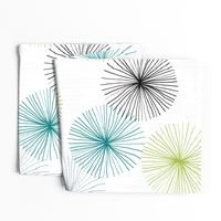 Dandelions M+M Confetti Teal Lime by Friztin