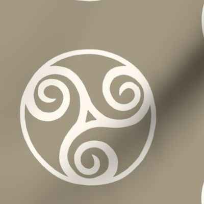 Celtic Wind Symbol - Taupe Large Scale