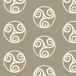 Celtic Wind Symbol - Taupe Large Scale