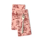 Cowgirl's Western Toile in Pink - Western Toile, Country Western Toile, Cowgirl Toile