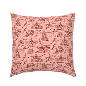 Cowgirl's Western Toile in Pink - Western Toile, Country Western Toile, Cowgirl Toile