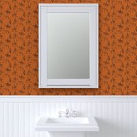 Rodeo Western Toile in Rust - Country Western Toile, Cowboy Toile