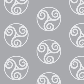 Celtic Wind Symbol in Grey & Silver