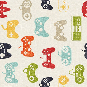 Game Controllers Taupe Linen Rotated - large scale