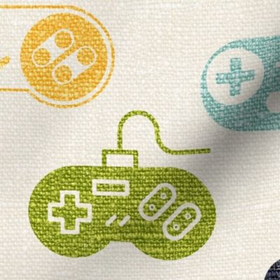 Game Controllers Taupe Linen - extra large scale