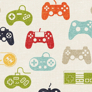 Game Controllers Taupe Linen - extra large scale