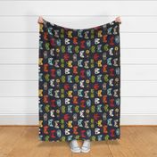 Game Controllers Navy Linen Rotated - large scale