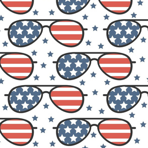 Patriotic Sunglasses  - extra large scale