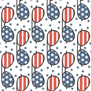 Patriotic Sunglasses Rotated - large scale