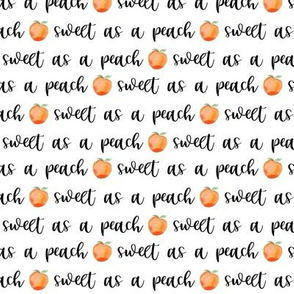 Sweet as a peach//White - Med Scale 