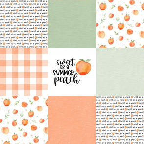 Sweet as a Peach - Wholecloth Cheater Quilt