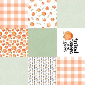 Sweet as a Peach - Wholecloth Cheater Quilt - Rotated