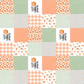 3 inch Sweet as a Peach - Wholecloth Cheater Quilt - Rotated