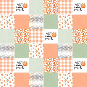 3 inch Sweet as a Peach - Wholecloth Cheater Quilt