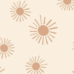 Sunshine Summer Suns - large scale - dusty Pink / coral