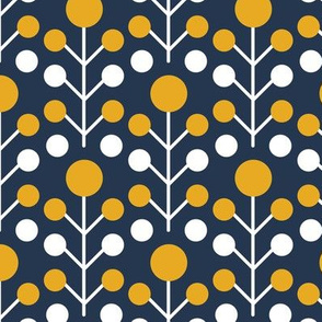 Pattern 0096A - abstract berries, gold