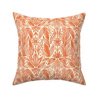 Rococo Peachy Orange Art Deco - Small Scale