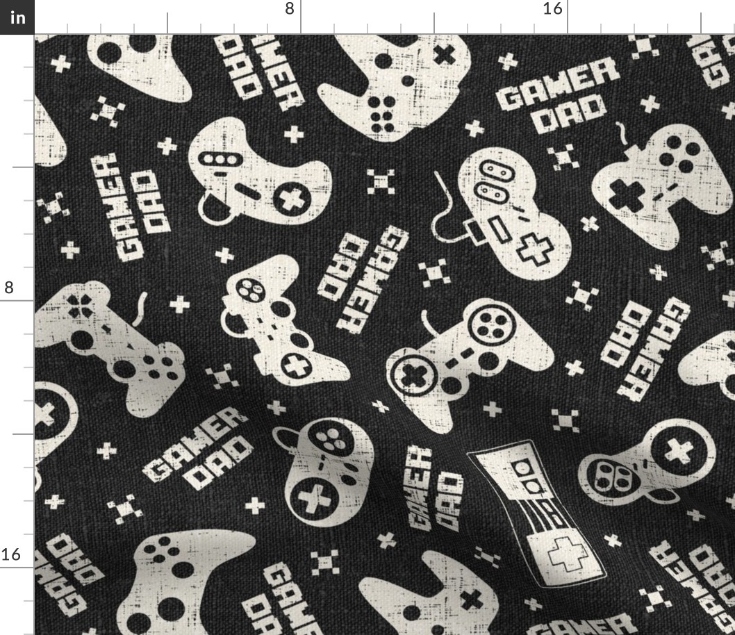 Gamer Dad Charcoal Linen Rotated - large scale