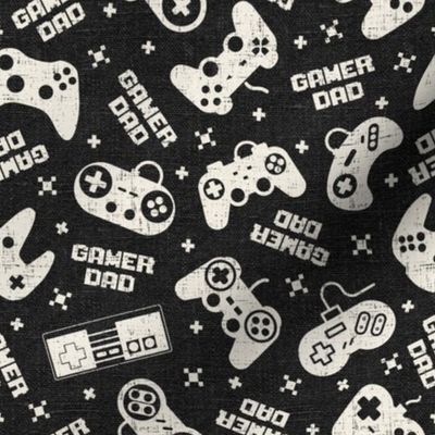 Gamer Dad Charcoal Linen - medium scale