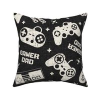 Gamer Dad Charcoal Linen - extra large scale