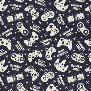 Gamer Dad Navy Linen - large scale