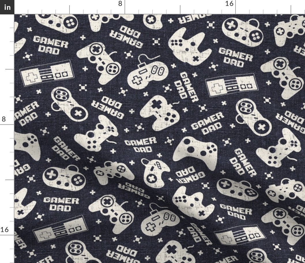Gamer Dad Navy Linen - large scale